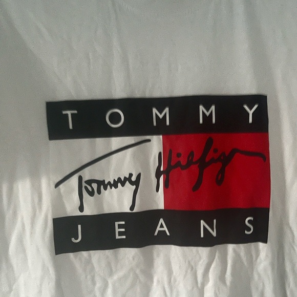 Tommy Hilfiger Men’s White Short Sleeve T-shirt Size X-Large - Picture 2 of 4